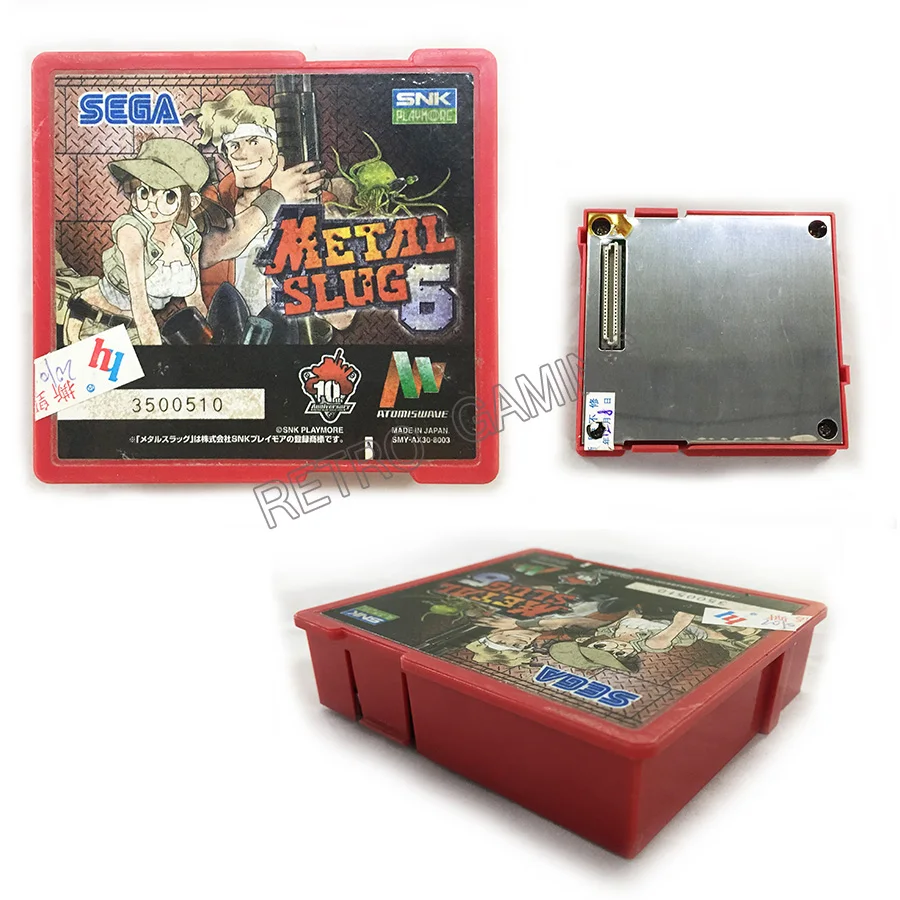1 шт. игровая карта Sammy Atomiswave металлическая Slug 6 SNK SEGA оригинальная сделано в