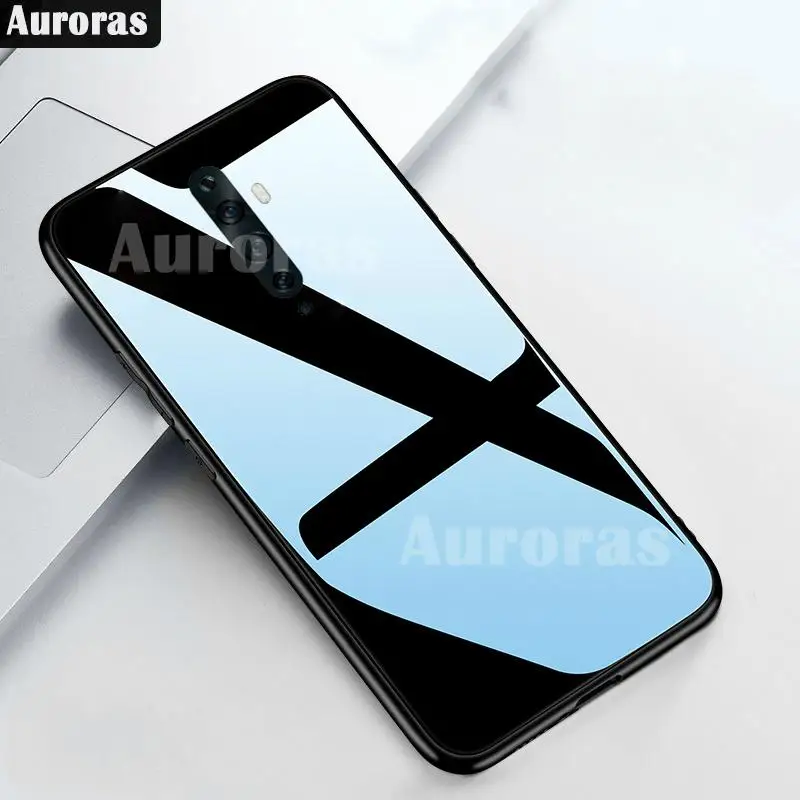 Auroras для OPPO Reno 2Z чехол из закаленного стекла с мягкой ТПУ рамкой противоударный чехол для OPPO Reno 2F чехол s reno 2
