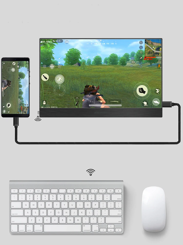 4K сенсорный 15,6 портативный монитор, 13,3 дюймов 3840x2160 ультра тонкий ips ЖК-дисплей с HDMI type C для компьютера ноутбука PS4