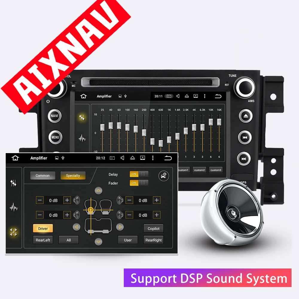 Cheap Car GPS Navigation Android 7 Inch Multimedia Player 2 Din Radio for Suzuki Grand Vitara 4 Core RAM 2 GB DSP Auto Map Bluetooth 1