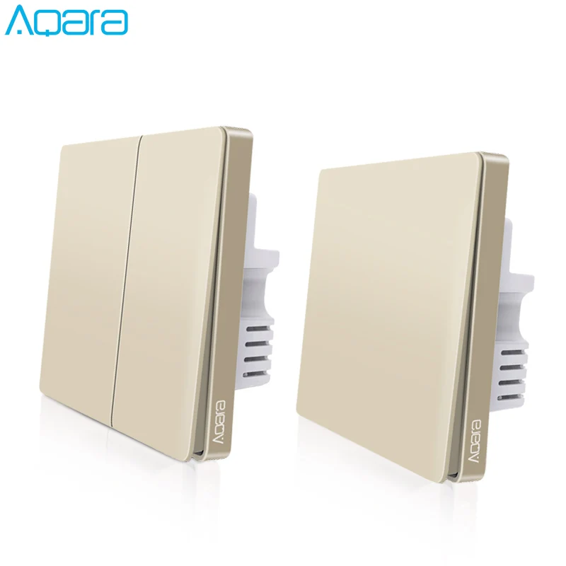 

2019 Upgrade Original Aqara Wireless Wall Switch Smart Light ZigBee Remote Control Gold Version for Xiaomi Mijia apple homekit