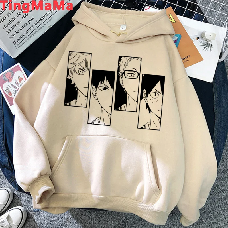 

Volleyball Haikyuu Nekoma hoodies male hip hop grunge graphic men sweatshirts clothing harajuku