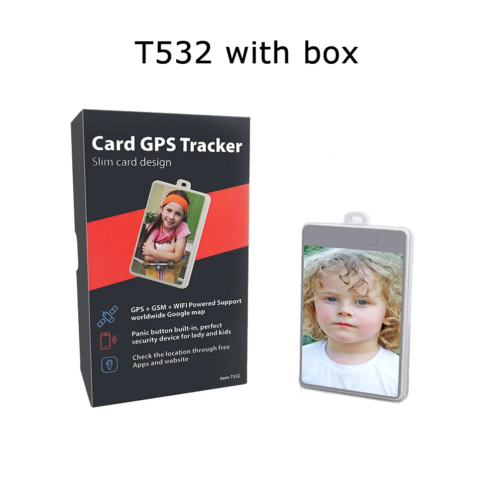 Портативный gps-трекер для детей, студентов, пожилых людей, SOS, школы, фото, отслеживание в режиме реального времени, веб приложение, платформа, тег T532, gps трекер - Цвет: T532 with box