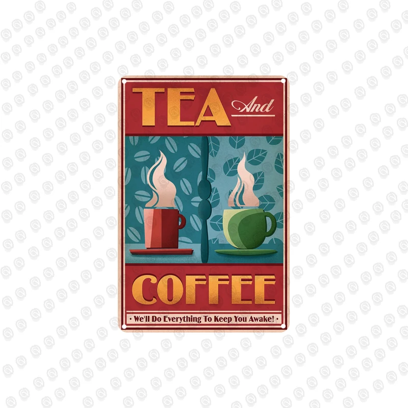 CV-3230 Coffee Wall Sticker Plates Cafe Barber Shop Tavern Restaurant Home Decor Tin sign Retro Painting - Color: CV-3230