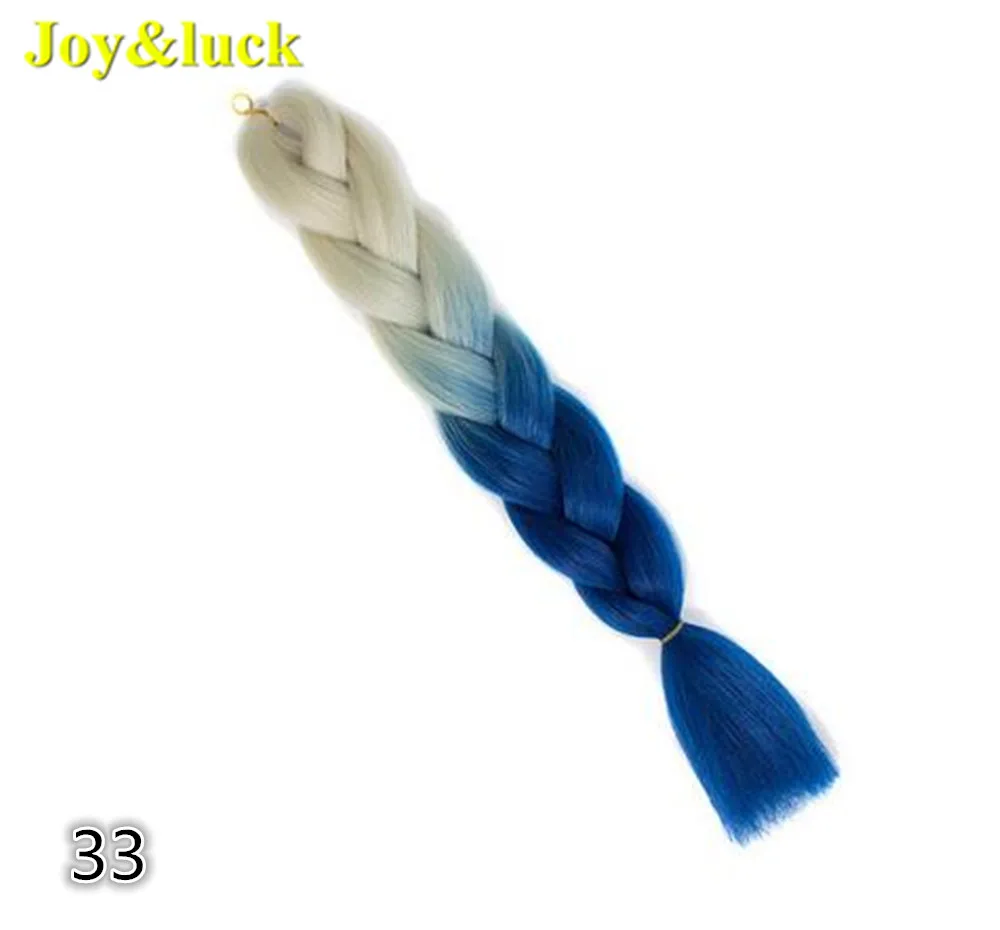 Joy&luck, синтетические косички, наращивание волос, огромные косички, вязанные крючком, косички, волосы, Омбре, розовый, голубой, серый цвет