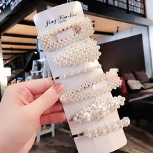 5 шт./компл. моды Имитация Жемчуга Шпилька BB зажим для волос аксессуары для волос с цветами и жемчугом палочка, Шпилька для волос светового комплекта тиара женские аксессуары для волос