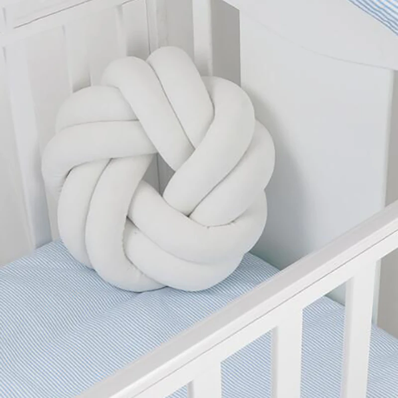 Baby Knot Pillow Bumpers Newborn Baby Crib Bumpers Shape Crib Protection Cuddle Pillow Bedding Kids Room Decor