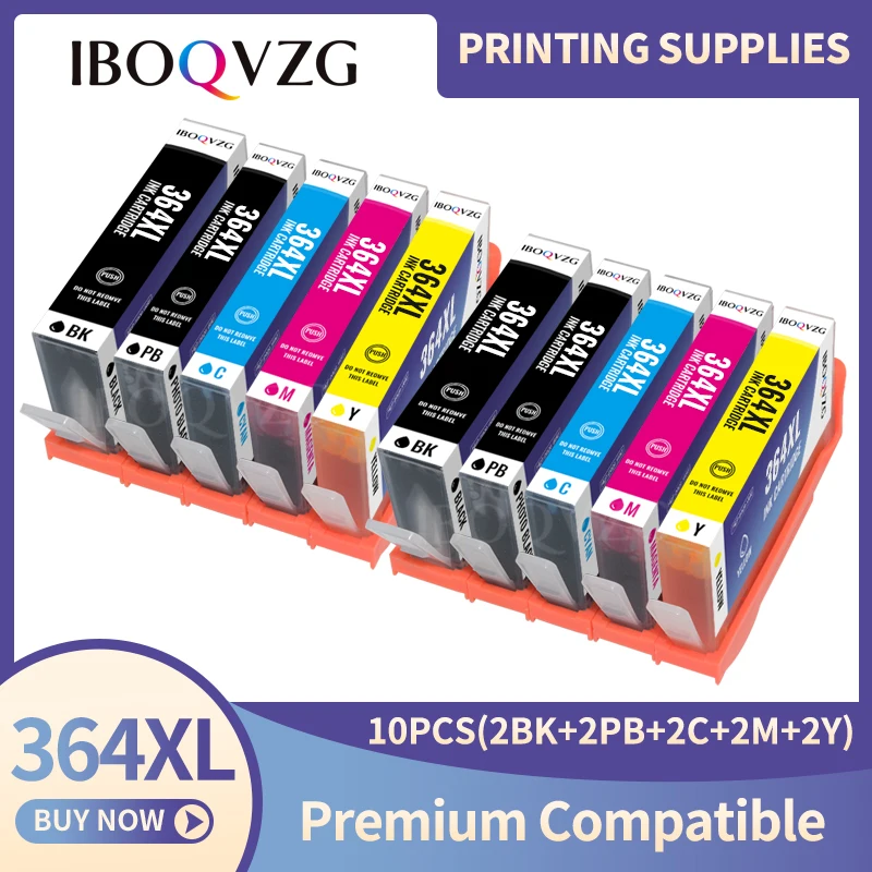 IBOQVZG 5x совместимый с HP 364 XL чернильный картридж для Photosmart DeskJet 3070A 3520 5510 5520 6510 6520 7510