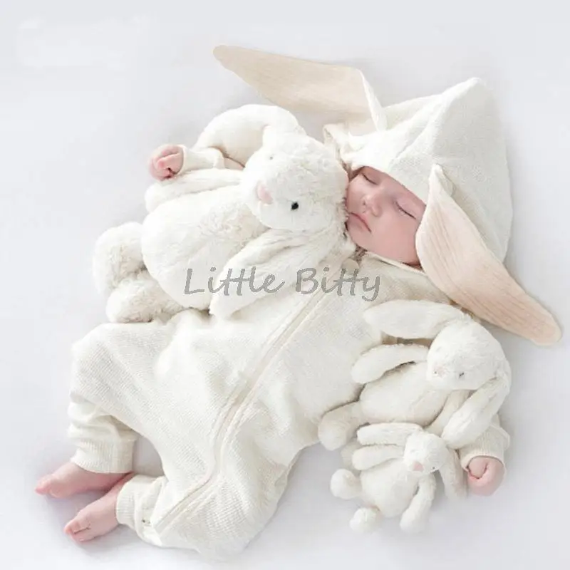 Baby Bodysuits made from viscose  New Hooded Baby Rompers Rabbit Ear For Babies Boys Girls Clothes Romper Newborn Jumpsuit Infant Costume Baby Outfits Clothing cool baby bodysuits	