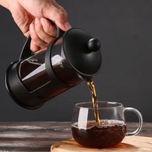 Stainless Steel Glass Teapot French Coffee Tea Percolator Filter Press Plunger Manual Multi-functional Coffee Espresso Maker Pot manual coffee espresso maker pot stainless steel glass teapot cafetiere french coffee tea percolator filter press plunger