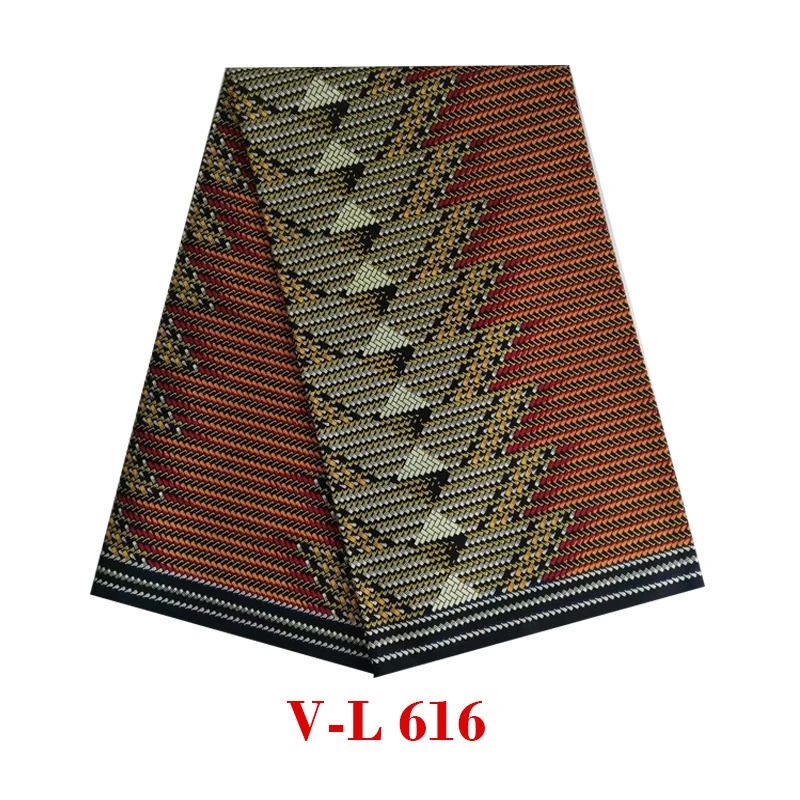 Африканская восковая ткань с принтом, хлопок, голландский блок, батик, напечатанный в ткани, отличное качество, 6 ярдов/шт, горячая распродажа, V-L, 620