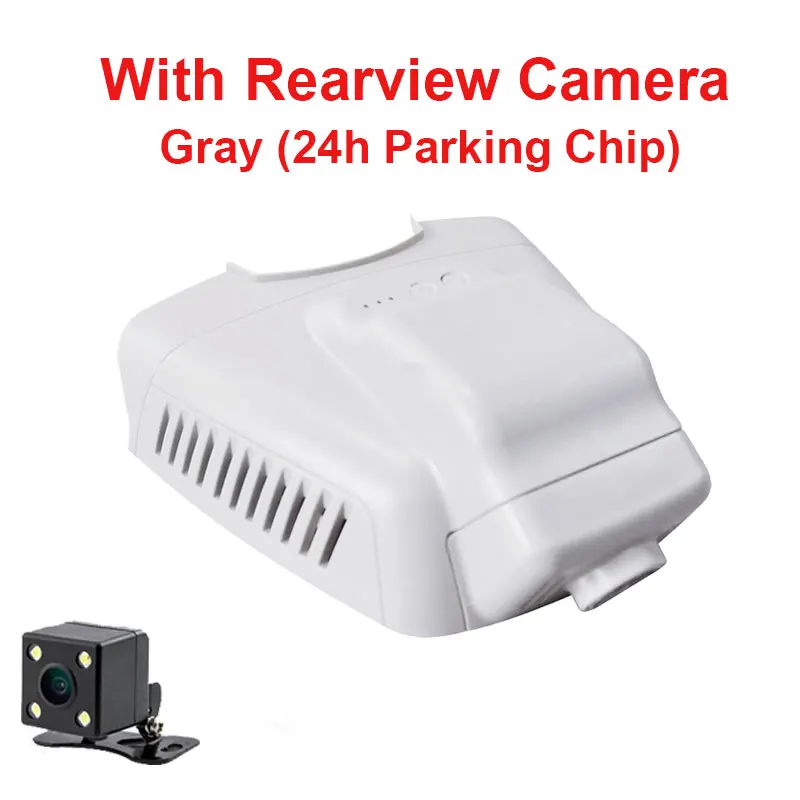 Kampacar HD Автомобильный Wifi DVR видеорегистратор Novatek 96658 для Mercedes Benz E Class E180L E200L E200L W211 W212 W213 Автомобильный видеорегистратор с двумя объективами - Название цвета: Gray Rear And 24H