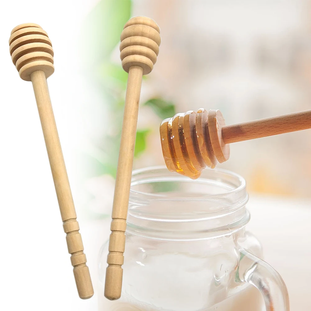 Ложки с длинной ручкой, ложка для меда ложка-мешалка практичный деревянный спираль Кухня принадлежности для перемешивания бар медовая палочка