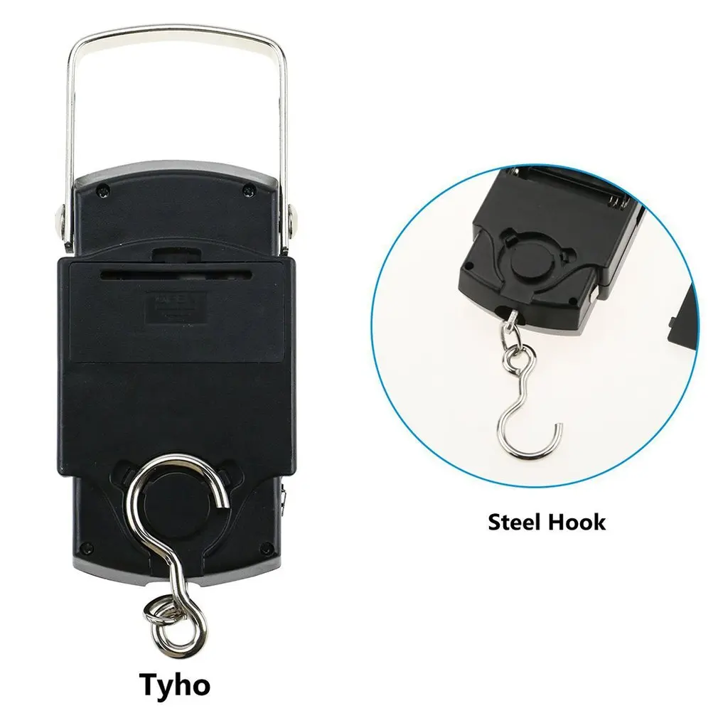 50kg Mini Hand Held digital Hanging Scale for suitcase Travel bag Electronic Weighting Luggage Scale fish Hook Balance