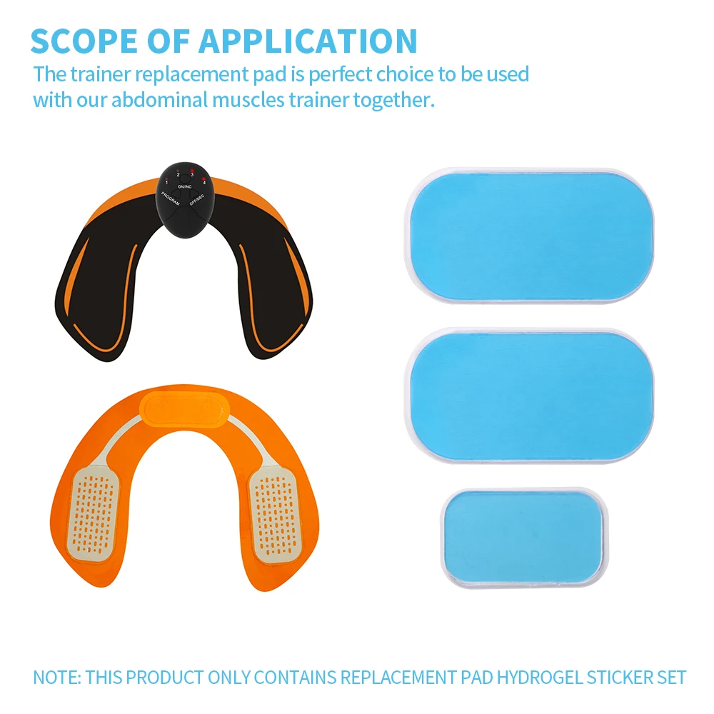 EMS-estimulador de hidrogel muscular para cadera, almohadillas de Gel de repuesto para entrenamiento muscular de cadera, ABS, 15 Uds., 6 uds.