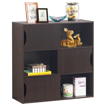 

Costway 3-Tier Storage Shelf Cabinet Organizer Display Unit Bookcase