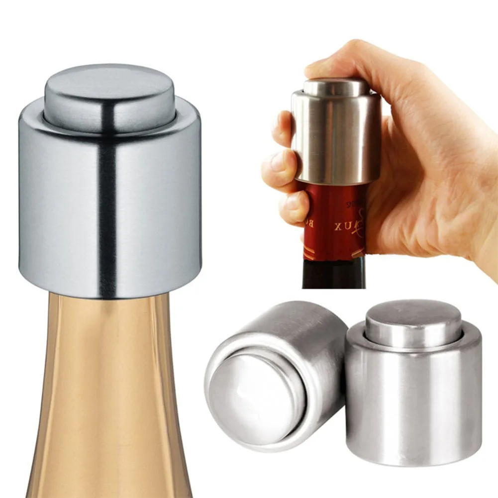 1 stücke Silber Edelstahl Wein Flasche Stopper Champagner Vakuum Saver