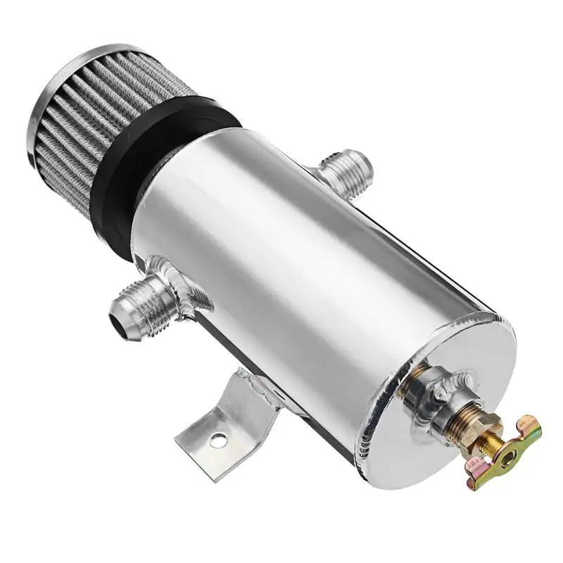 Autoleader 10 0.75L матовый Baffled алюминиевый маслоуловитель резервуар с фильтр сапуна черный/серебристый gracos