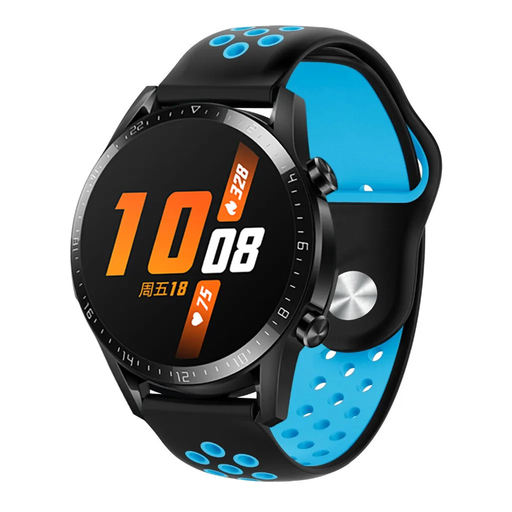 30# двойной цветной ремешок на запястье для huawei Watch GT2 46 мм ремешок на запястье для huawei Watch GT2 сменный Браслет