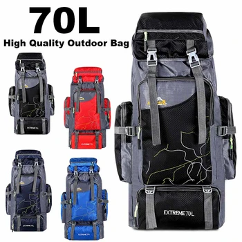 

New 70L Hiking Backpack 70*36*20cm Outdoor Bag High Quality Waterproof Tactical Backpack Multifunctional Military Bag Campin