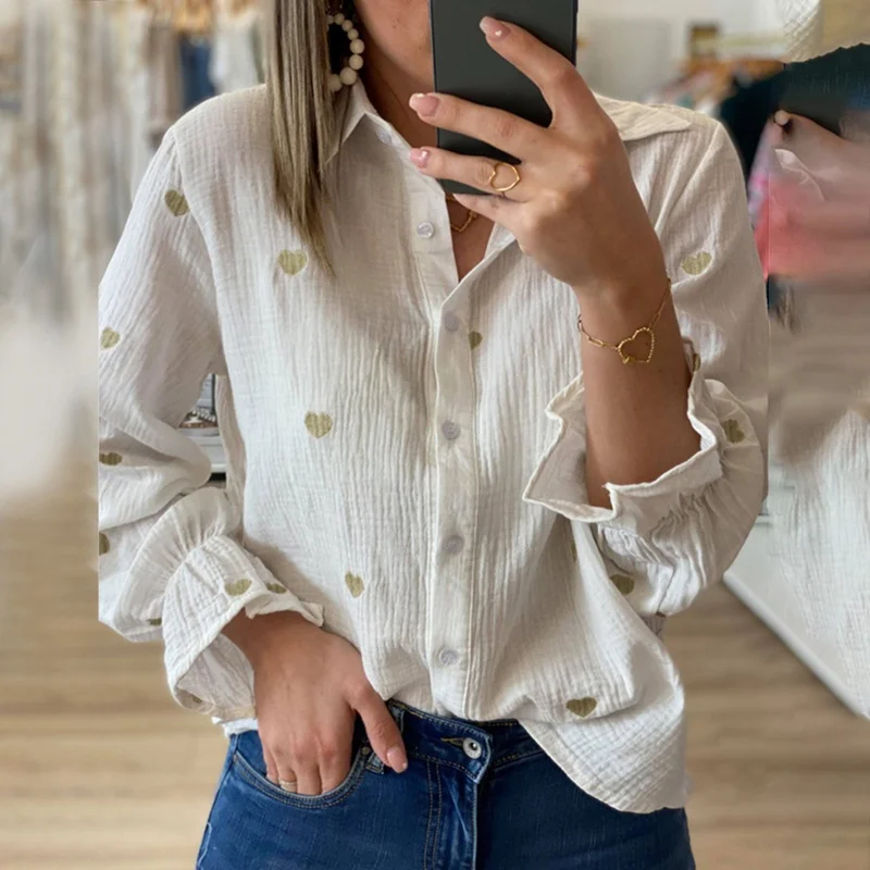 Muyogrt Women Shirt Plaid Oversized Brown Top Turn-down Collar Leisure Fashion Loose All-match Long Sleeves Soft Chic Korean Top