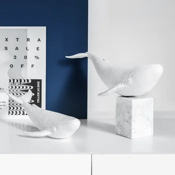 

Modern Minimalist Creative Home Living Room Study Bookcase Office Entrance Whale Crafts Ornaments Home Decoration Accessories