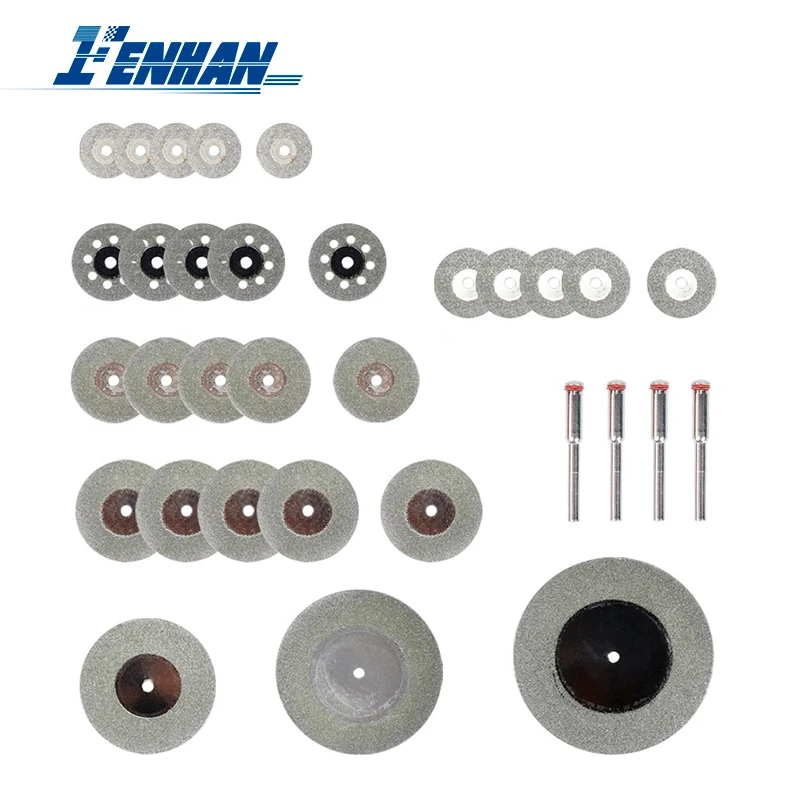 

Diamond Cutting Disc 32pcs Circular Saw Blade Set Diamond Grinding Wheel for Dremel Rotary Tools Mini Cutting Disc