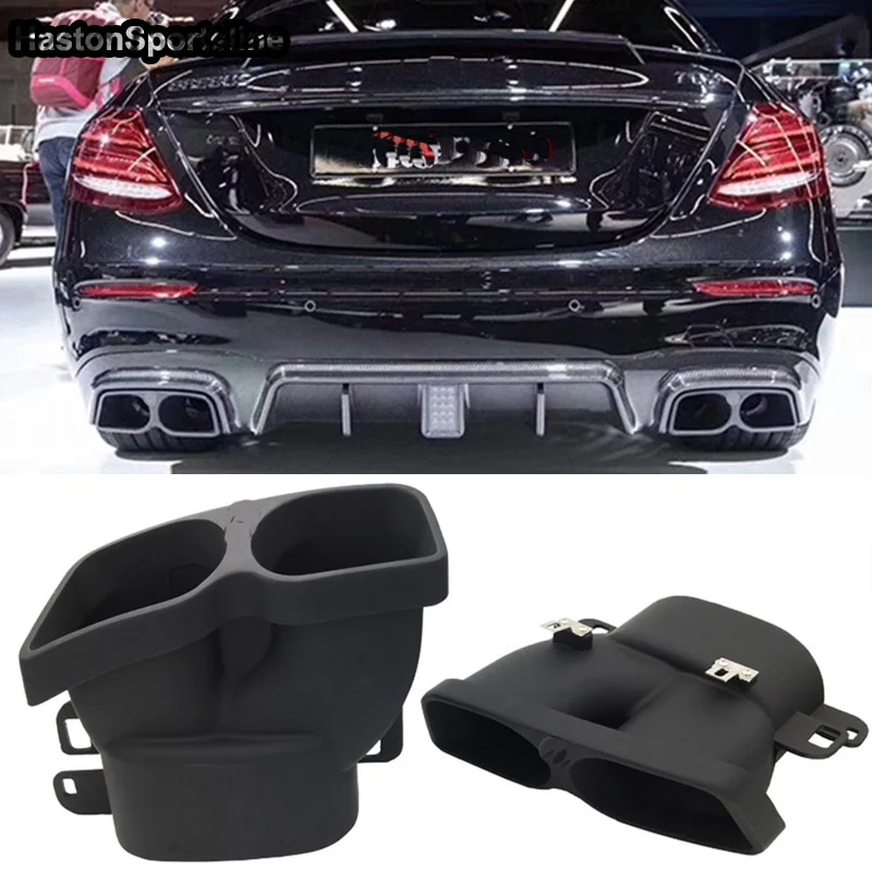 

1Pair Exhaust Pipe Muffler End Tips 304 Stainless Tail Pipe for Mercedes Benz C/E/S/GLE/GLS Class Exhaust Tips B Style