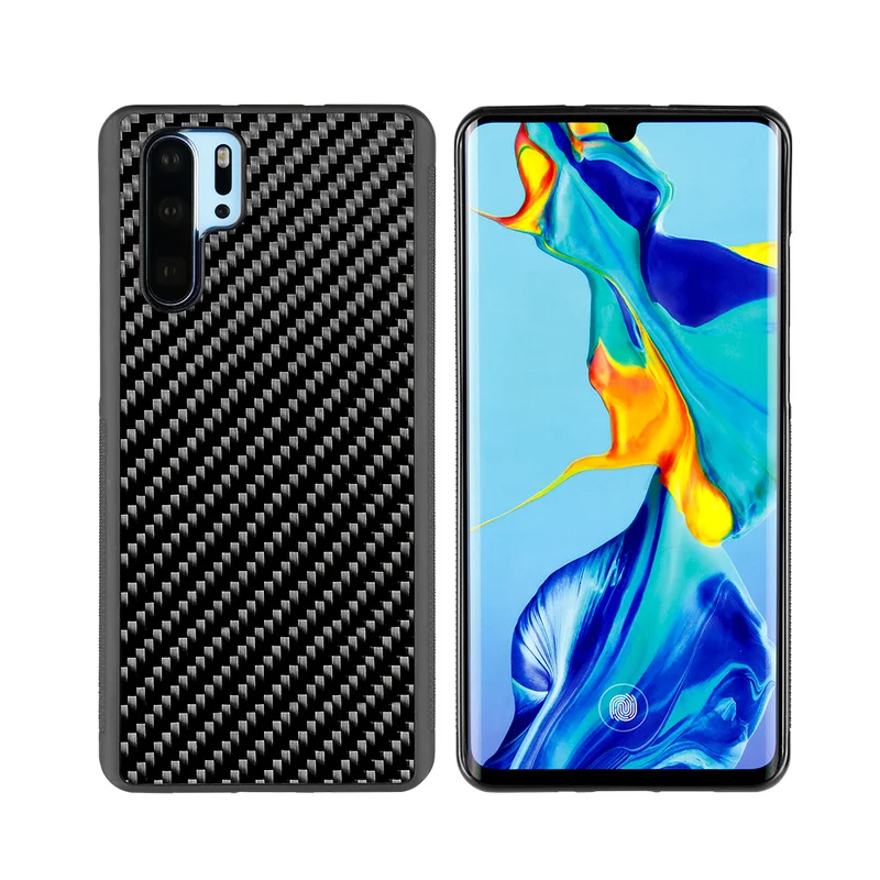 

Luxury Real Carbon Fiber Case TPU+PC Anti-Shock Cover for Huawei P30 P30 Pro Case