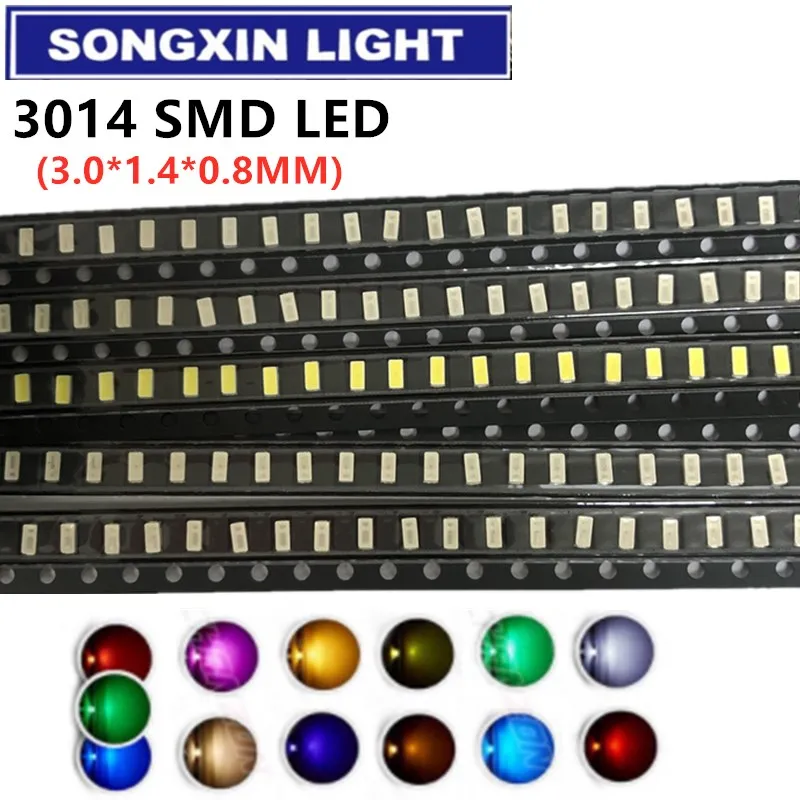 100 шт SMD 3014 Светодиодный 0 1 W 10 12LM 6000 6500K белый СВЕТОДИОДНЫЙ бисер диоды CW|Диоды| |