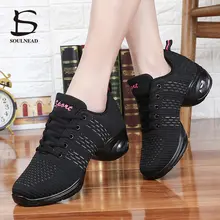New Women's Modern Dance Sneakers Soft Outsole Lightweight Breathable Dancing Shoes Female Outdoor Fitness Sports Dance Shoes