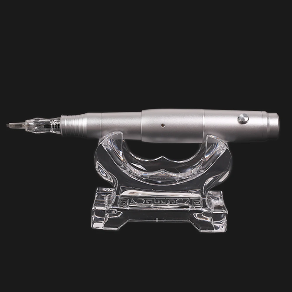 Suporte para caneta de máquina de tatuagem, mostrador transparente acrílico, ferramenta acessória para maquiagem permanente, 1 peça