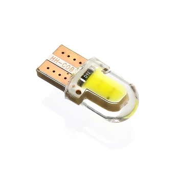 

10Pcs 12V LED Cold White 194 W5W LED 168 COB Silica Car Super Bright Turn Side License Plate Light Lamp Bulb