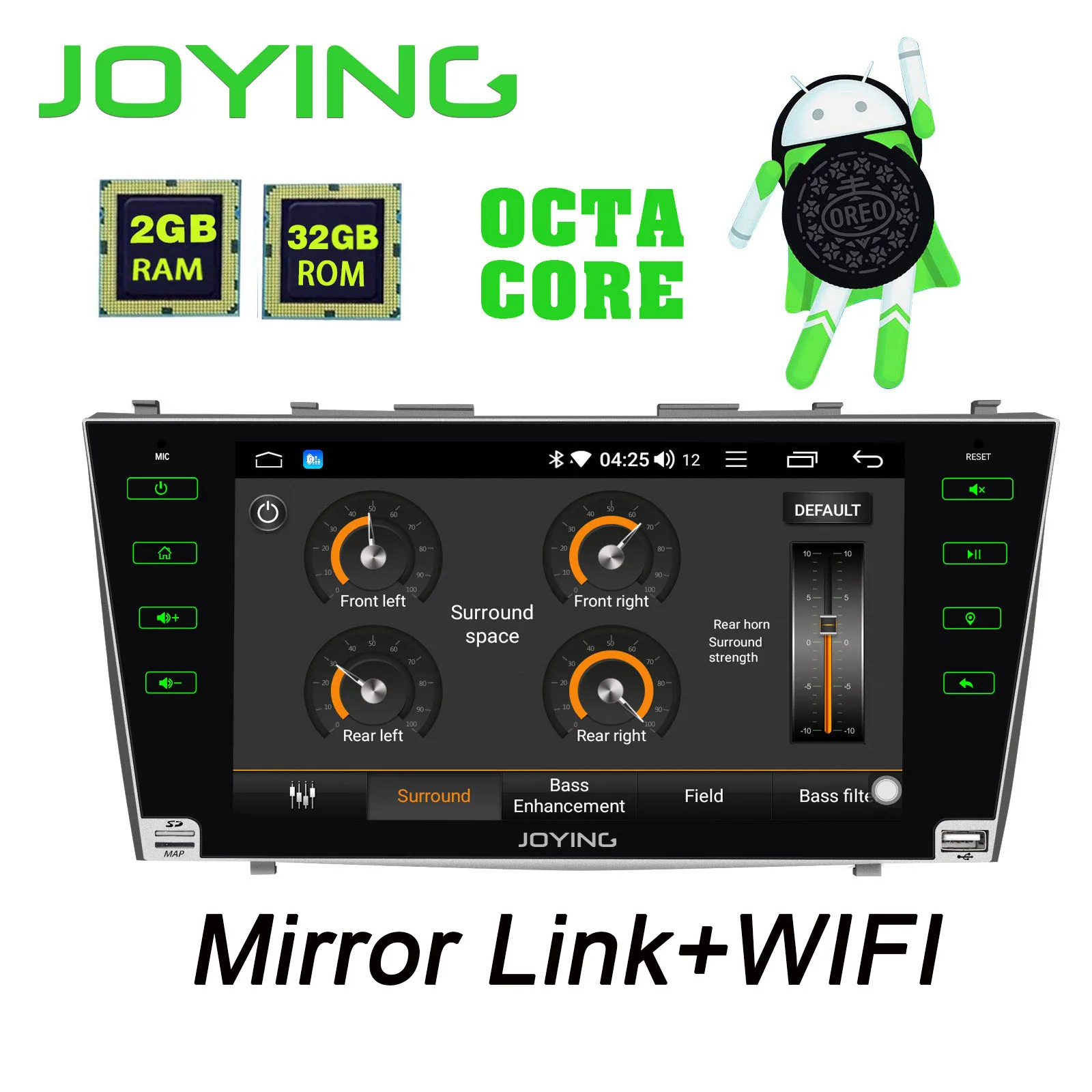 Excellent JOYING 2 din Android 8.1 Car GPS radio Stereo touch screen Bluetooth Autoradio No DVD for Toyota Camry/Aurion 2007 2008 to 2011 1