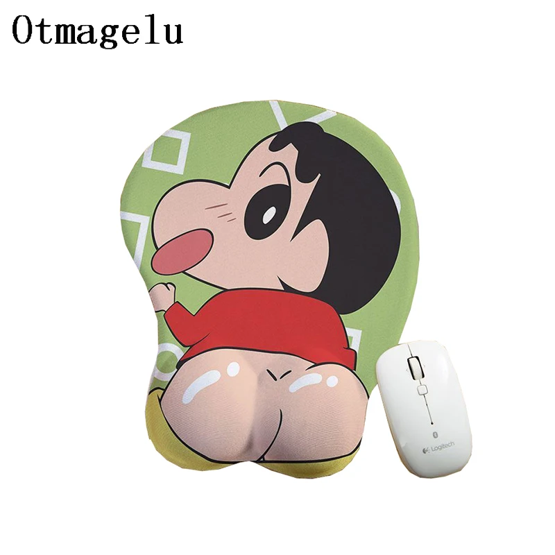 Cute Cartoon Sexy Hips Soft Silicon 3D Mouse Pad Anime Ergonomic Anti-Slip Mouse Pad Gaming MousePad With Wrist Rest 215x255mm