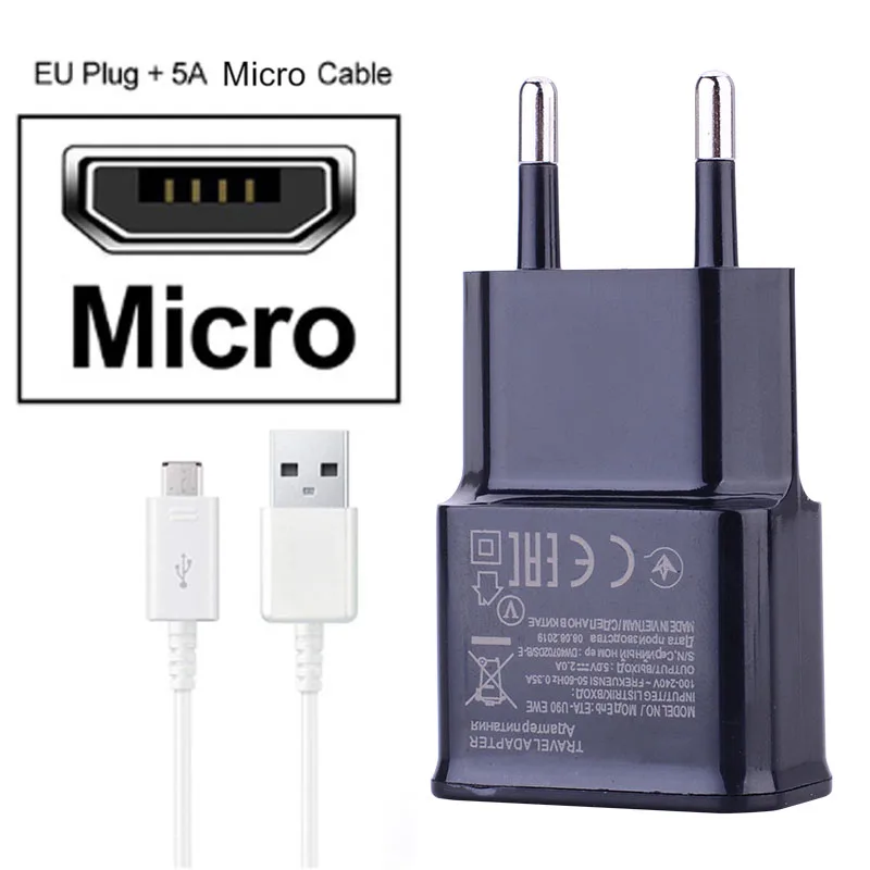 USB Зарядное устройство штепсельная вилка европейского стандарта микро