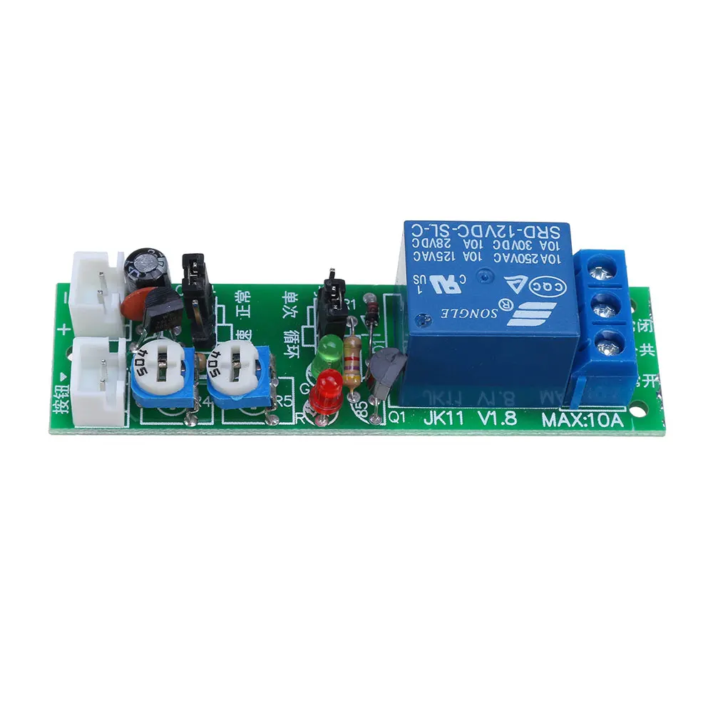 10A 250V 0-100S регулируемый релейный модуль задержки пуска 0,5 S Открытый для компьютера автоматический запуск