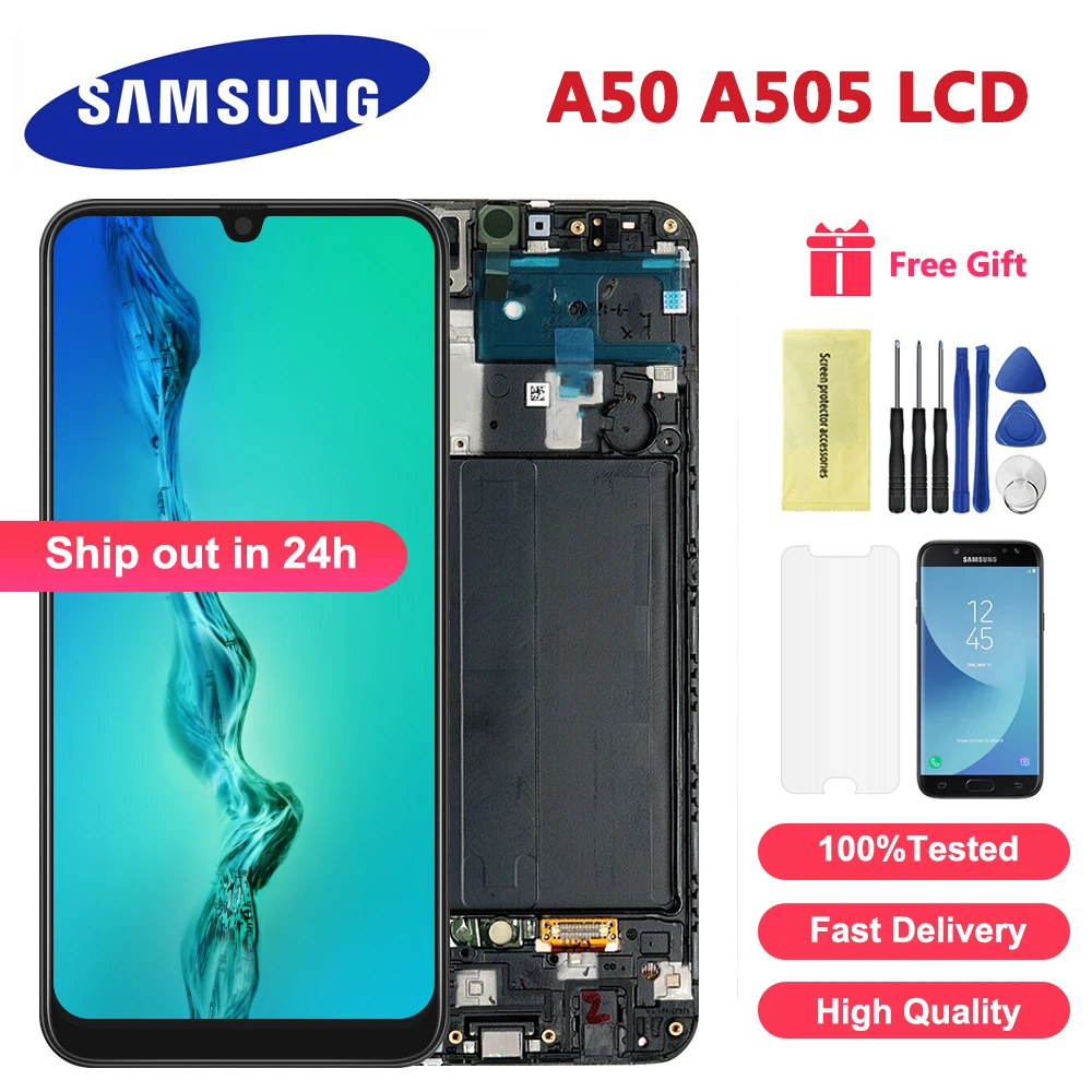 Новый для Samsung Galaxy A50 SM A505FN/DS A505F/DS A505 ЖК дисплей сенсорный экран дигитайзер сборка для Samsung A50 LCD|Экраны для мобильных телефонов|   | АлиЭкспресс