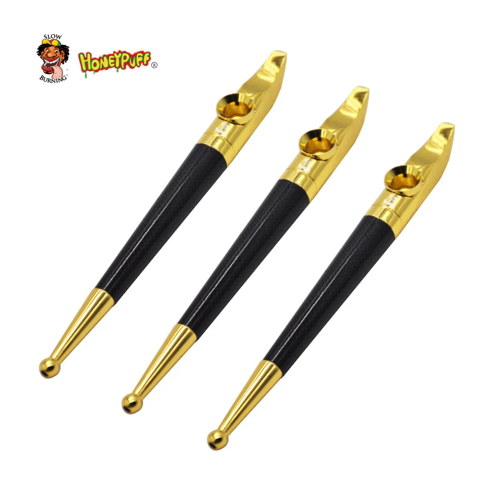 HONEYPUFF Brass Luxury Metal Smoking Pipe 155 MM With Brass Smoking