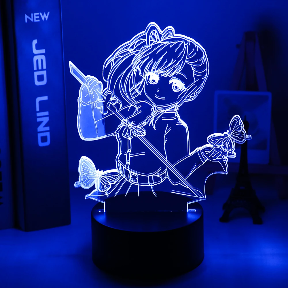

Anime Demon Slayer Tsuyuri Kanawo Figure Led Night Light for Girls Room Decor Nightlight Kimetsu No Yaiba Gift Table 3d Lamp