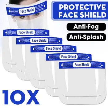 

5/10PCS Transparent Anti Droplet Dust-proof Protect Full Face Covering Mask Safety Protection Visor Shield Stop The Flying Spit