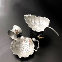 Креативный ручной работы оловянный кунг-фу чайные ситечки чайный горшок дуршлаг чайный набор кофе Перколятор фильтр для специй домашний декор LF528