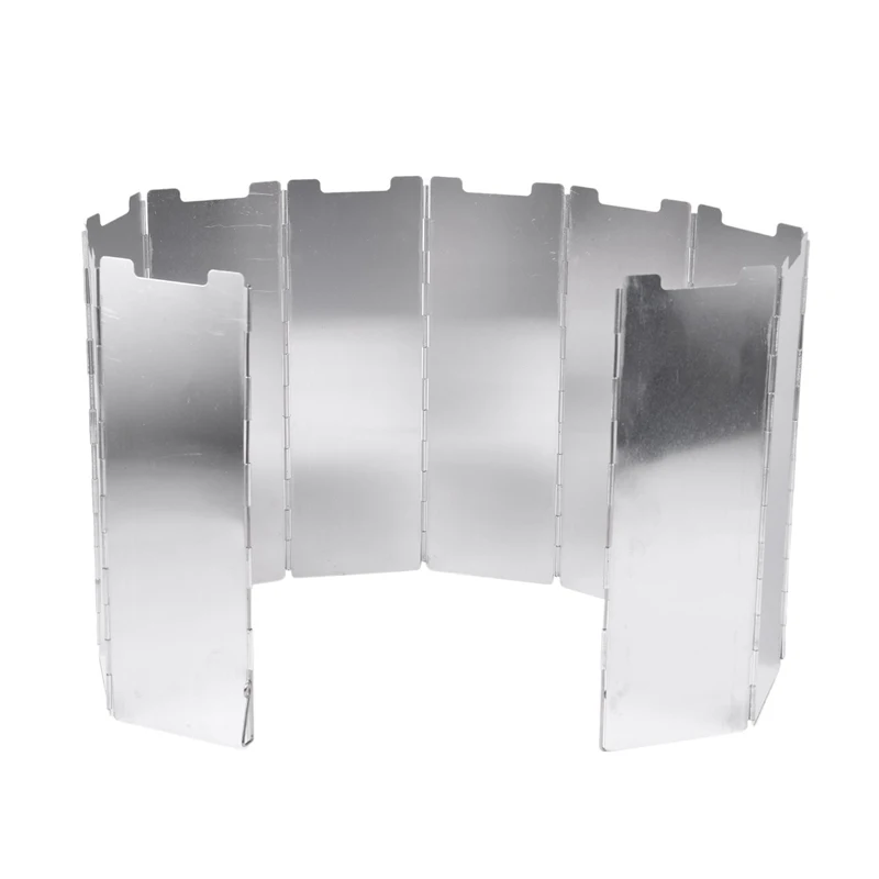 

10 plates Fold Camping Cooker Gas Stove Wind Shield Screen Foldable Outdoor