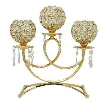 

Gold Mosaic Candle Holder Tea Light Candlestick Stand Decorative Dinner Tabletop