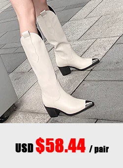 SARAIRIS/ботинки размера плюс; большие размеры 32-48; Цвета: черный острый носок; женские зимние ботильоны в стиле "Вестерн" Для женщин женская обувь на высоком каблуке