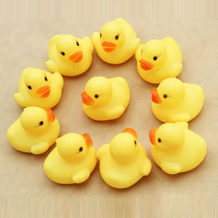 Nuevo juguetes de baño para niños Nueva una docena (12) de caucho pato Ducky patito bebé ducha cumpleaños favores de fiesta, regalo