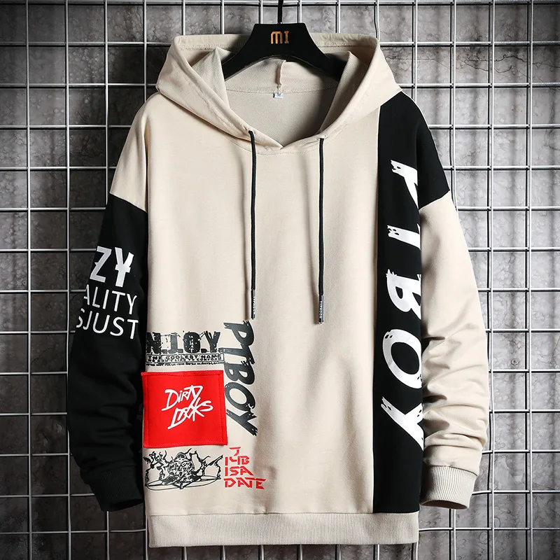 Men's Hoodies 2020 Spring Autumn Harajuku Japanese Style Streetwear Printed Casual Sweatshirts Male Hip Hop Hoodie Men | Мужская