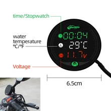 Мотоцикл измеритель напряжения Дисплей Водонепроницаемый Измеритель Напряжения термометр часы 3в1 Для Yamaha xjr 400 fjr 1300 XJR400 BT1100