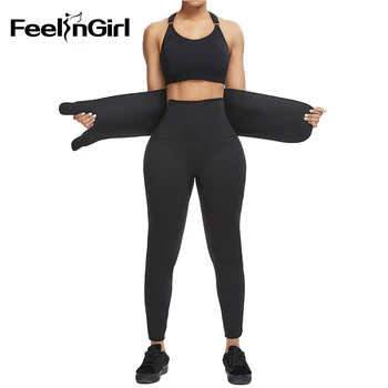 

FeelinGirl Women Sauna Weight Loss Sweat Pant Hot Neoprene Slimming Body Shaper Leggings Waist Trainer Thigh Thermo Trimmer