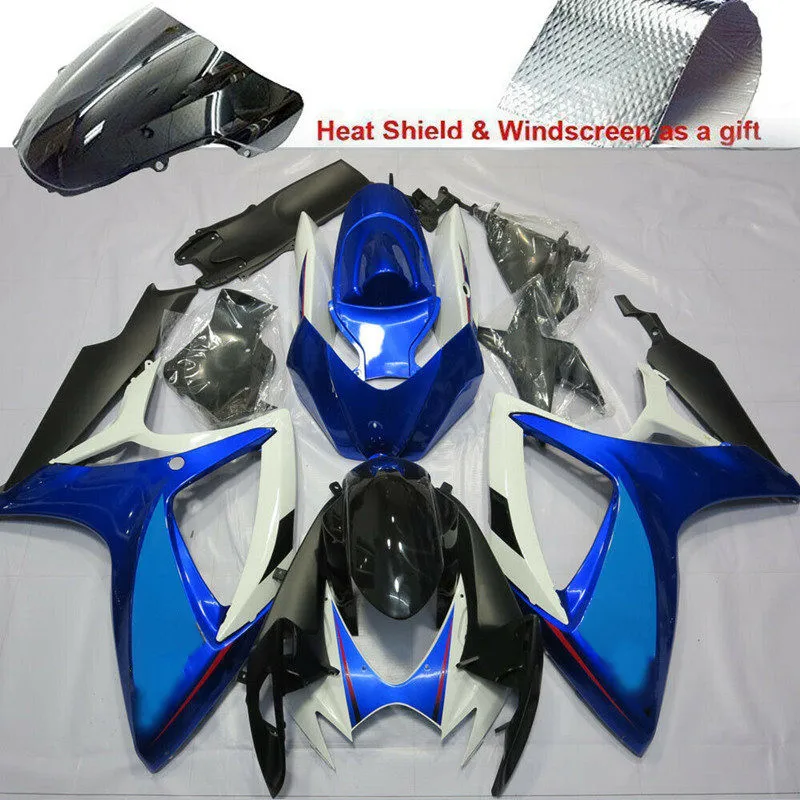 ZXMT УФ свет отверждения покрашенный обтекатель комплект для Suzuki GSX-R600/750 2006-2007 K6 06 07 ABS литой кузов многоцветный